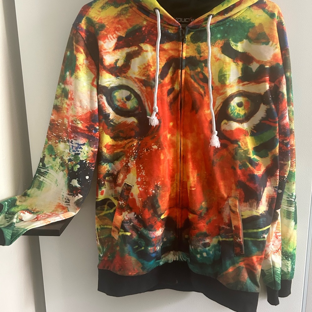 Zip-up hoodie, multicolour, Size XL